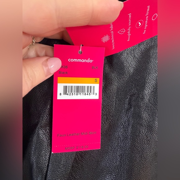 NWT Commando Faux Leather Midi Skirt S - Picture 8 of 14